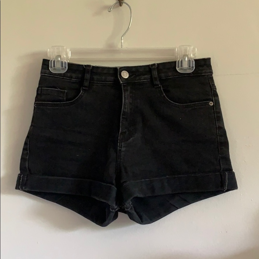 Zara Black Denim Shorts